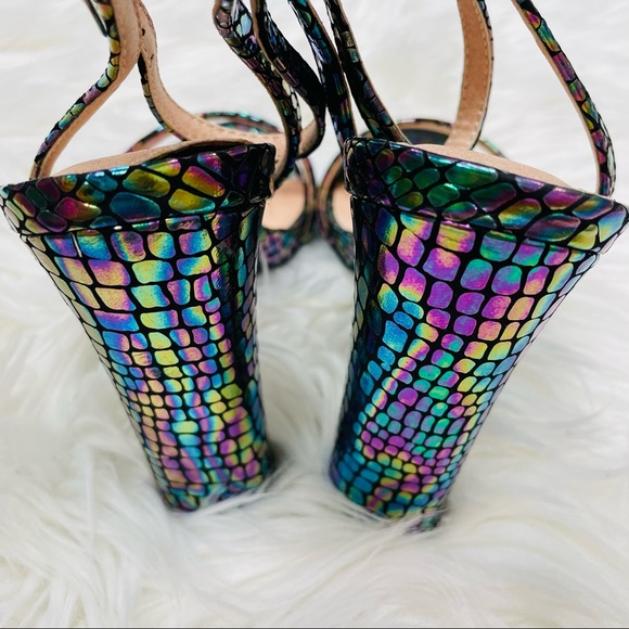 Black iridescent snake heel - Picture 6 of 7